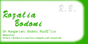 rozalia bodoni business card